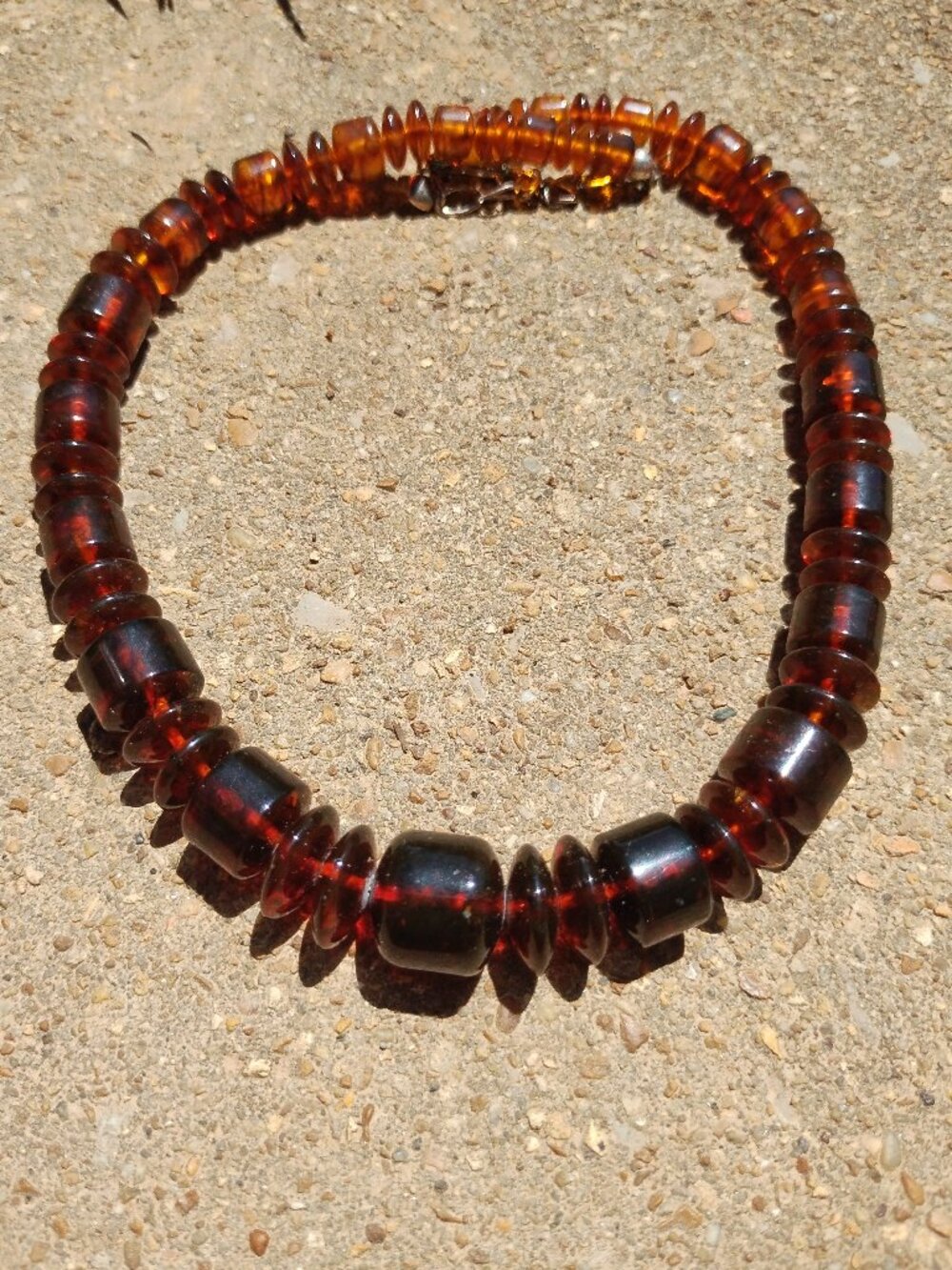 Jay King Mine find Barrel Shaped Baltic Amber Bead 925 Sterling Silver Necklace - Picture 3 of 10